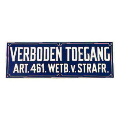 Picture of Bordje "verboden toegang"