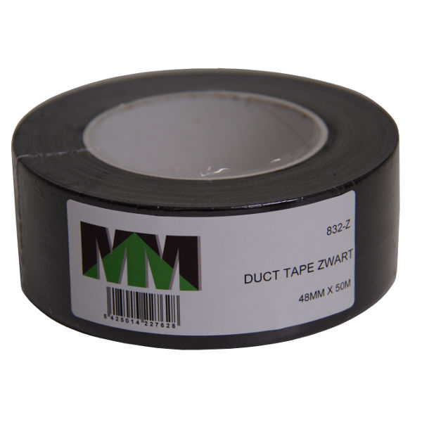 Afbeeldingen van DUCT tape -MM- 50meter ZWART 5cm