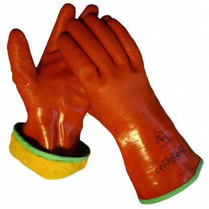 Picture of Handschoen cama-iso PVC rood 30cm -gevoerd