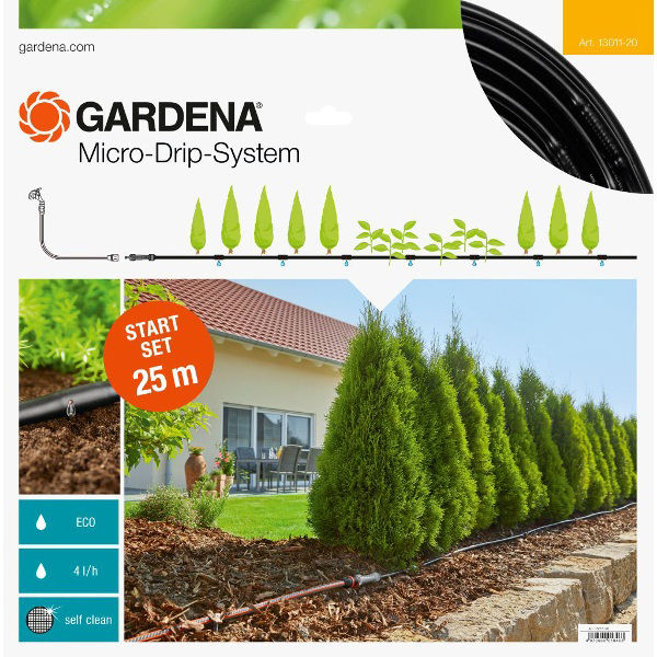 Afbeeldingen van Micro-Drip-System Startset M voor 25m rijplanten Gardena