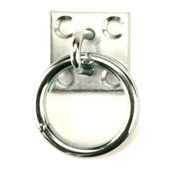 Afbeeldingen van Muurplaat met ring, 8mm, RVS (per stuk gelabeld)