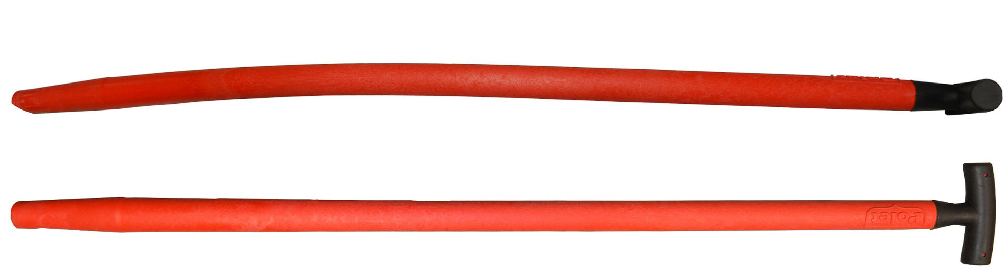 Afbeeldingen van Schopsteel met kruk GLASFIBER, gebogen, 95cm