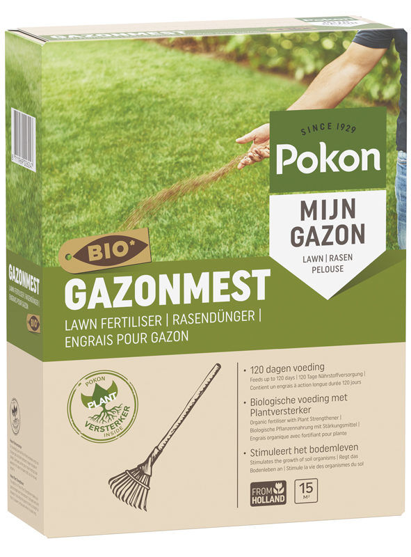 Afbeeldingen van Pokon Bio Gazonmest voor 15m2 = 1kg
