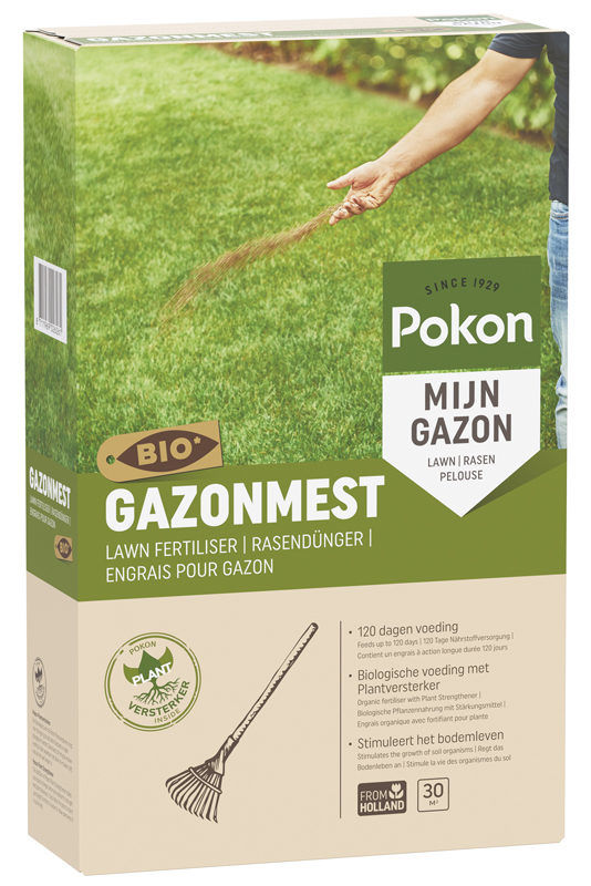 Afbeeldingen van Pokon Bio Gazonmest voor 30m2 = 2kg
