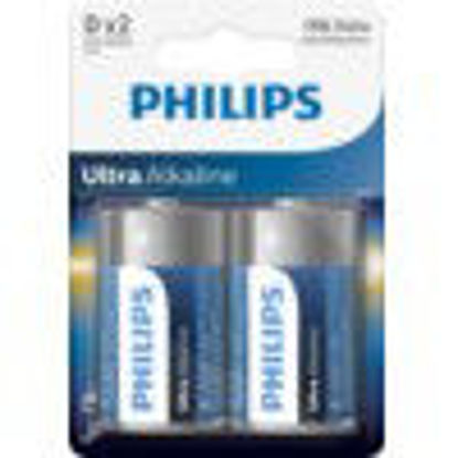 Afbeeldingen van Batterij Philips ULTRA Alkaline LR20 (D) 1.5V x2st.