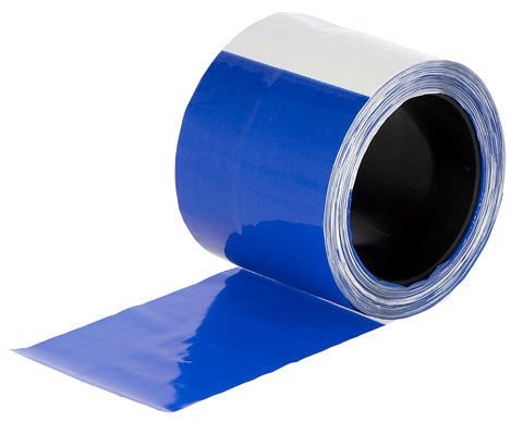 Afbeeldingen van AKO Afrasteringband blauw/wit, geblokt 80mm 100 M rol