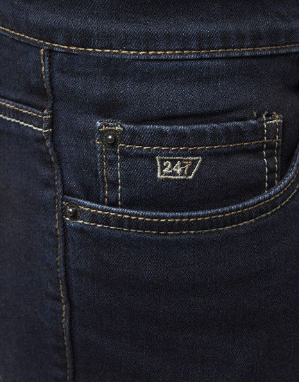 Afbeeldingen van 247 Palm S05 Modern fit, sand blasted darkblue stretch denim