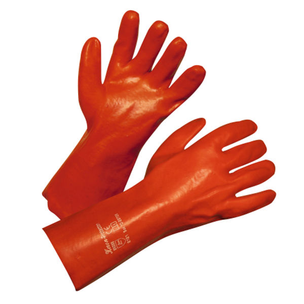 Afbeeldingen van Handschoen PVC rood 27cm