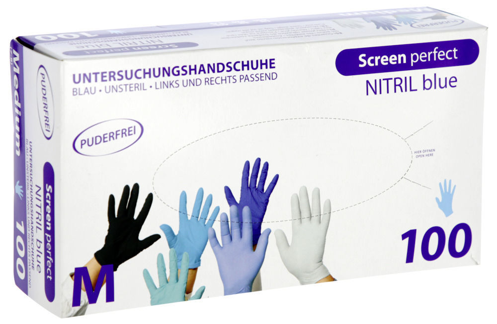 Afbeeldingen van NITRIL handschoen blauw Basic (100) -XL