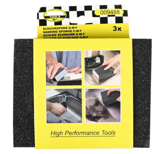 Afbeeldingen van Schuurpad 3 stuks (fijn, middel, grof)