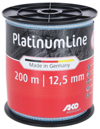 Afbeeldingen van AKO PlatinumLine schriklint 12,5 mm wit/blauw-300m