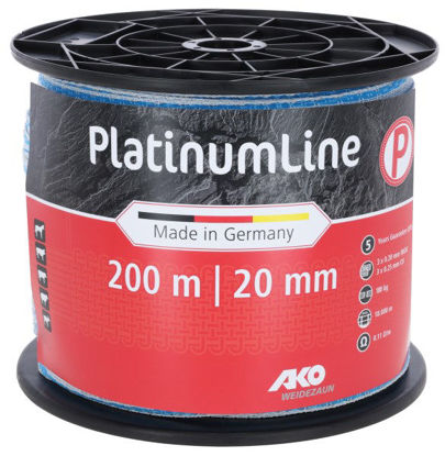 Afbeeldingen van AKO PlatinumLine schriklint 20 mm wit/blauw-300m