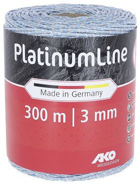 Afbeeldingen van AKO PlatinumLine schrikdraad wit/blauw-300m