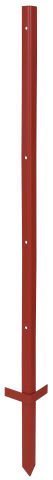 Afbeeldingen van AKO Hoekstaal-paal rood gelakt 2mm, 115cm (10 stuks)