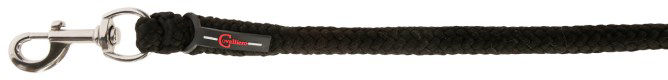 Afbeeldingen van Voorbrenglijn Classic soft, zwart, musketon 2m