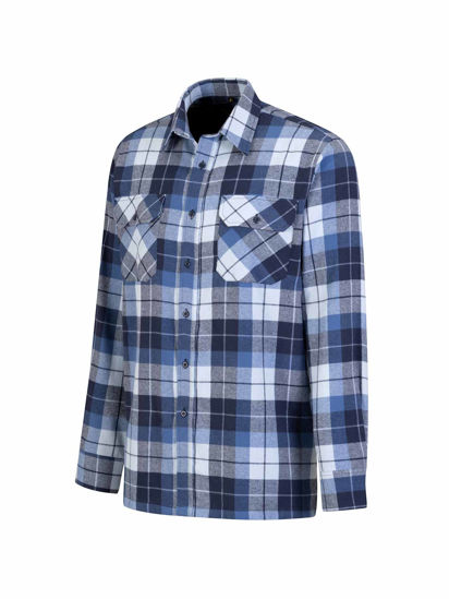Picture of Flaneloverhemd Dawson ruit blauw/wit des.41