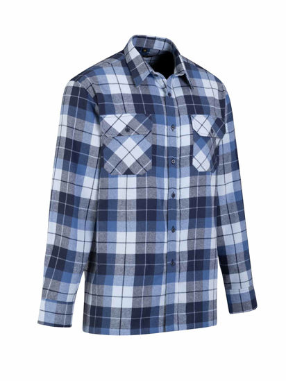 Picture of Flaneloverhemd Dawson ruit blauw/wit des.41