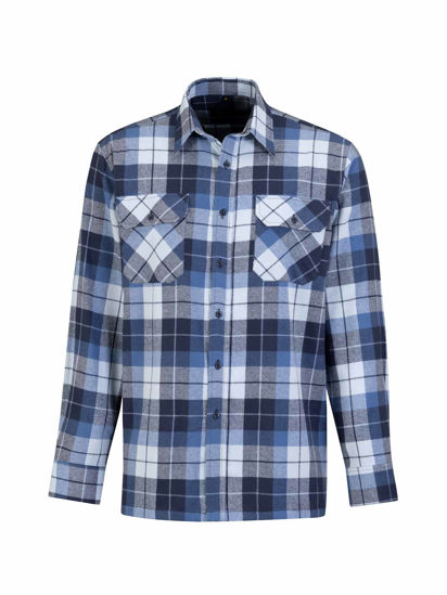 Picture of Flaneloverhemd Dawson ruit blauw/wit des.41
