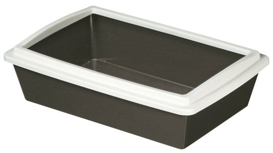 Afbeeldingen van Kattenbak met rand 51x35x13cm, op kleur gesorteerd