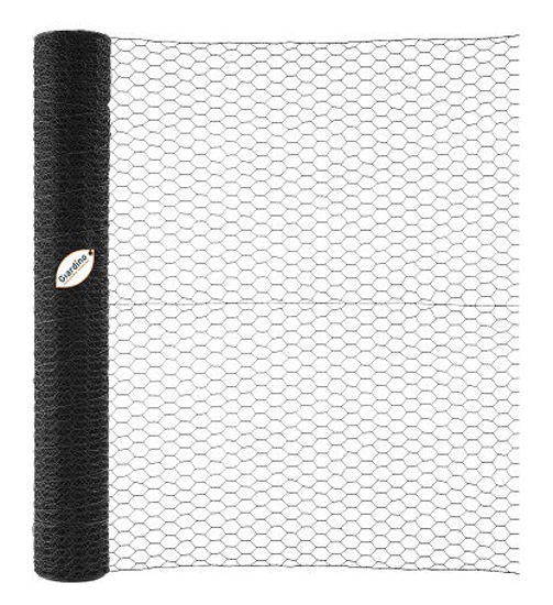 Afbeeldingen van Gaas, Zeskant ZWART 25/1.0 - 0.50m x 5m