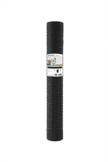 Afbeeldingen van Gaas, Zeskant ZWART 25/1.0 - 0.50m x 5m