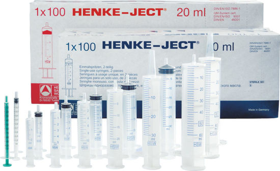 Afbeeldingen van wegwerpspuit Henke Ject 20ml/24ml LuerLock - 100st.