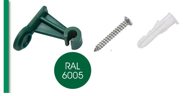 Afbeeldingen van Afstandhouders (zakje 4stuks) RAL6005 groen voor draadpaneel