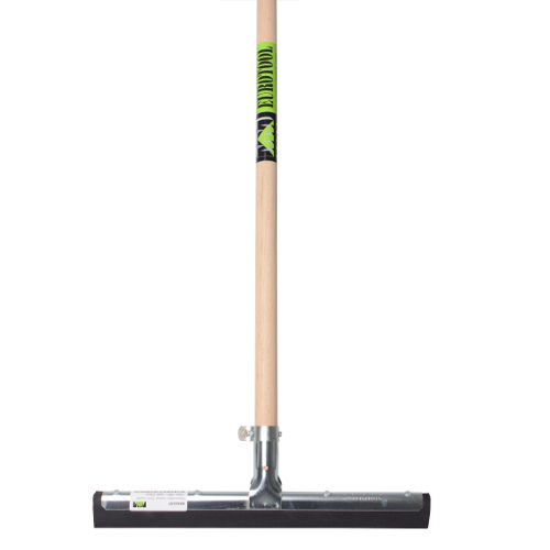 Afbeeldingen van Vloertrekker metaal 35cm zwarte rubber -MM-+ steel 150cm