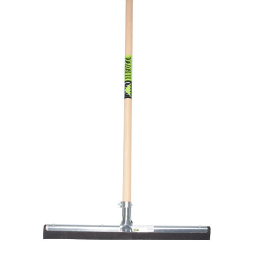Afbeeldingen van Vloertrekker metaal 45cm zwarte rubber -MM-+ steel 150cm