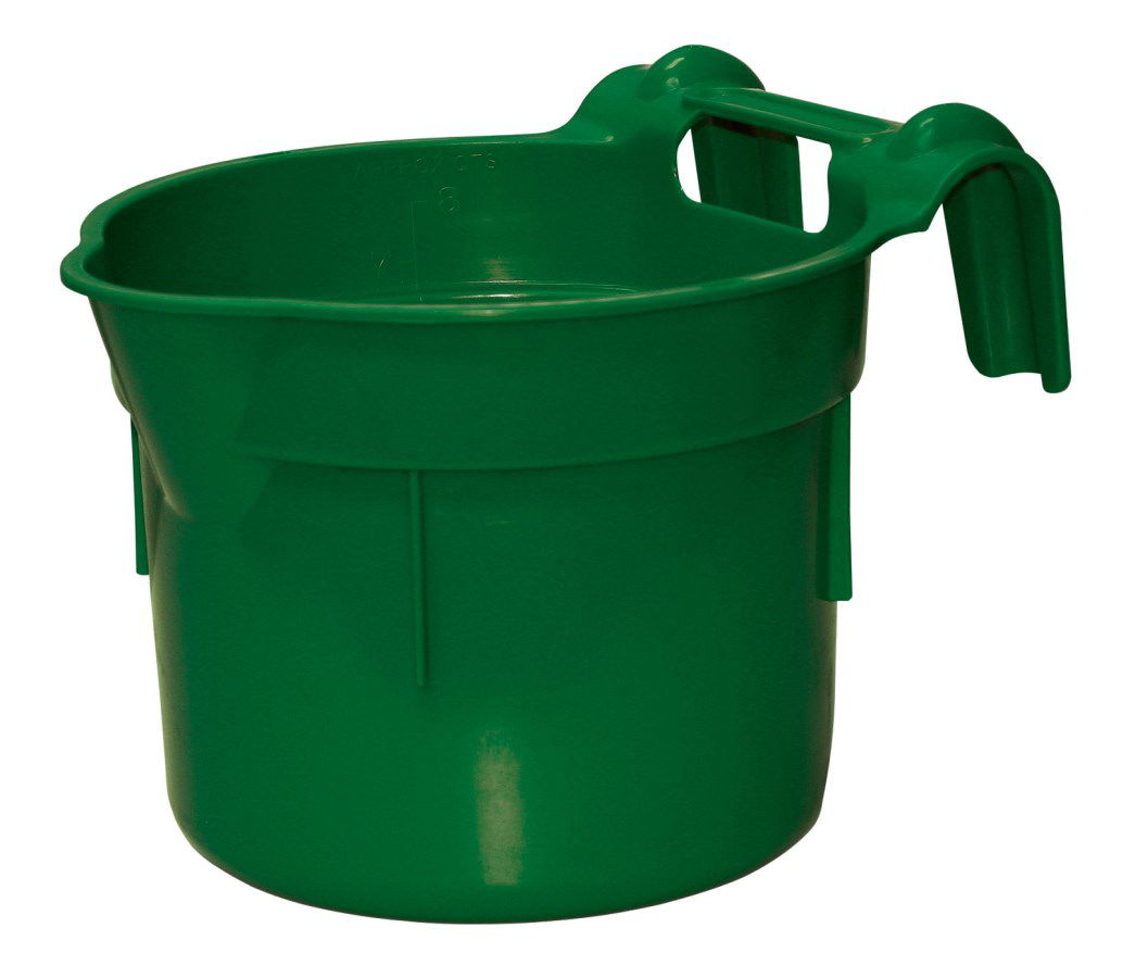 Afbeeldingen van Voerbak kunststof -HangOn- Groen 8L