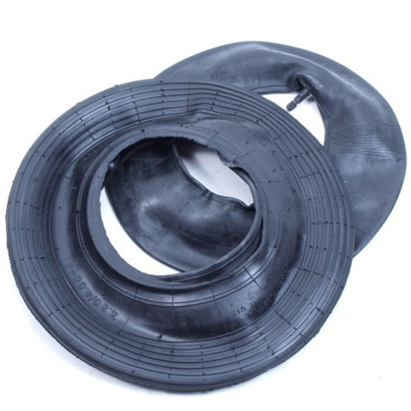 Afbeeldingen van Buitenband+ binnenband 4.00x8 2ply LIJNPROFIEL -MM-