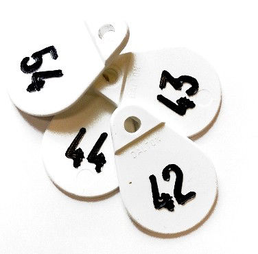 Afbeeldingen van Halsplaatje wit no.71