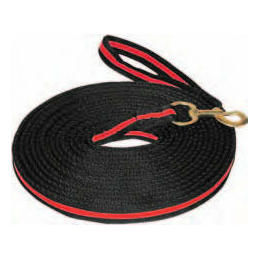 Afbeeldingen van Longeerlijn SOFT zwart/rood 8.00m