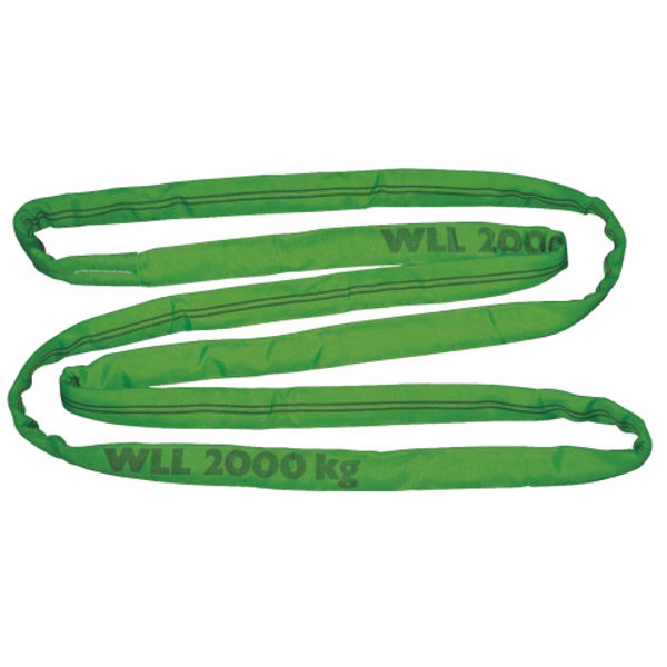 Afbeeldingen van Rondstrop -groen-  6 meter, 2 ton