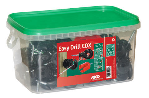 Afbeeldingen van AKO Oogisolator Easy Drill doorl.steun zwart (emmer 75 st)
