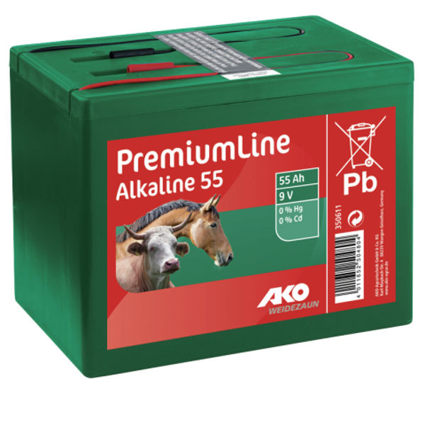 Afbeeldingen van AKO ALKALINE droge batterij 9 V, 55 Ah