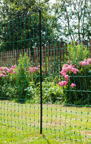Afbeeldingen van AKO Paaltje zwart 112cm dubbele pen voor kippennet