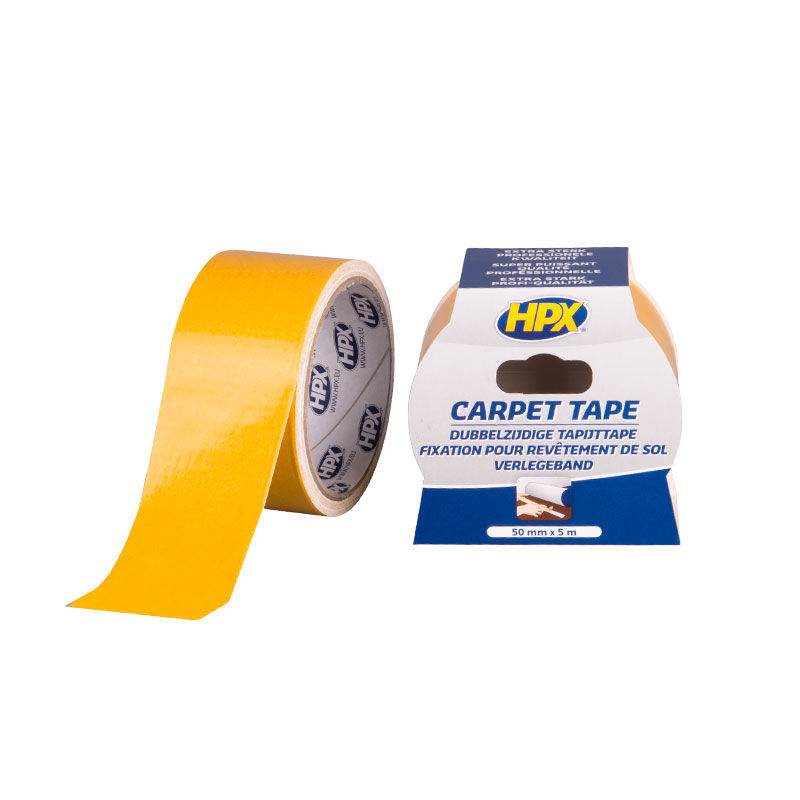 Afbeeldingen van Dubbelzijdig tapijttape -WIT- 50mm x 5m.