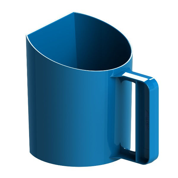 Afbeeldingen van Meelschep-/ voerschep 1kg (bekermodel) - BLAUW