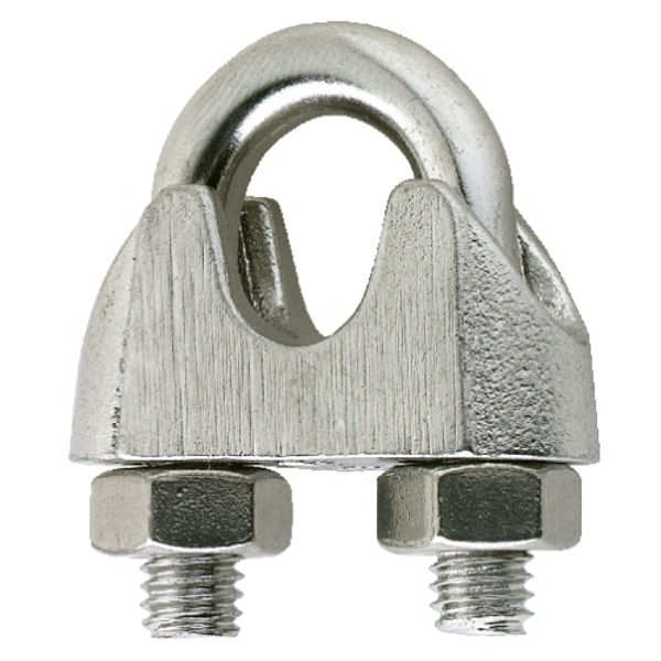 Afbeeldingen van Staaldraadklem RVS 8mm (5/16") (per 2 stuks gelabeld)