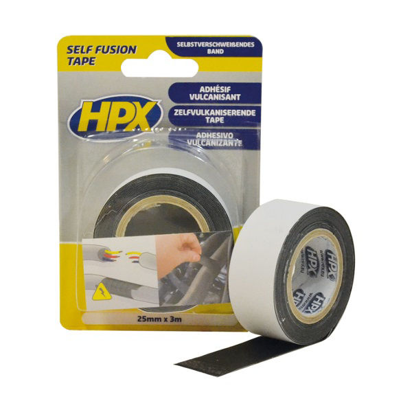 Afbeeldingen van Zelfvulkaniserende tape ZWART 25mm x 3m. BLISTER