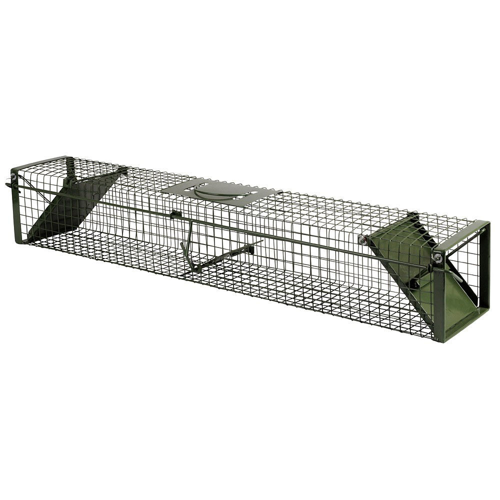 Afbeeldingen van Vangkooi 100cm groen 2 ingangen (100x17.5x16.5cm)