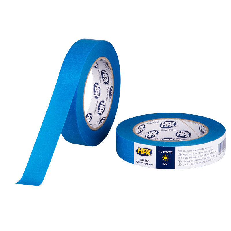 Afbeeldingen van Afplakband Masking tape UV BLAUW 25mm x 50m