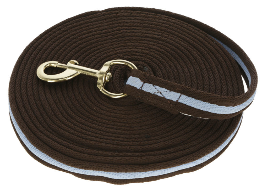 Afbeeldingen van Longeerlijn SOFT bruin/korenblauw 8.00m