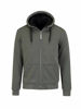 Afbeeldingen van Sweatvest Kenny, Teddy gevoerd, Hoody, Olijfgroen. mt 4XL