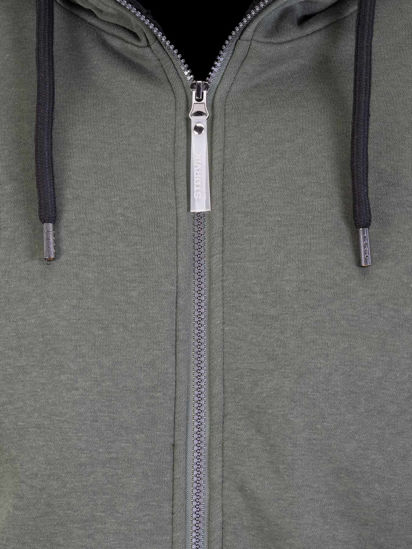 Afbeeldingen van Sweatvest Kenny, Teddy gevoerd, Hoody, Olijfgroen. mt 4XL