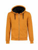 Afbeeldingen van Sweatvest Kenny, Teddy gevoerd, Hoody, Okergeel. mt XXL