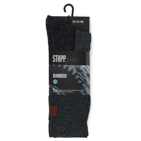 Afbeeldingen van Sok Stapp, -Bamboo-, grijs/oranje