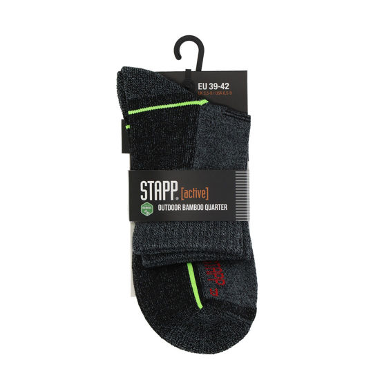 Afbeeldingen van Sok Stapp Active Outdoor Bamboo Quarter, Grijs 47-50