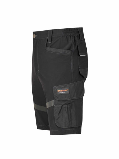 Afbeeldingen van Storvik Stijn 4-way korte broek stretch, Zwart.